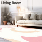 Abstract Pastel Shapes Geometric Rug