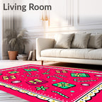 Festive Gift Candy Cane Holiday Whimsy Rug