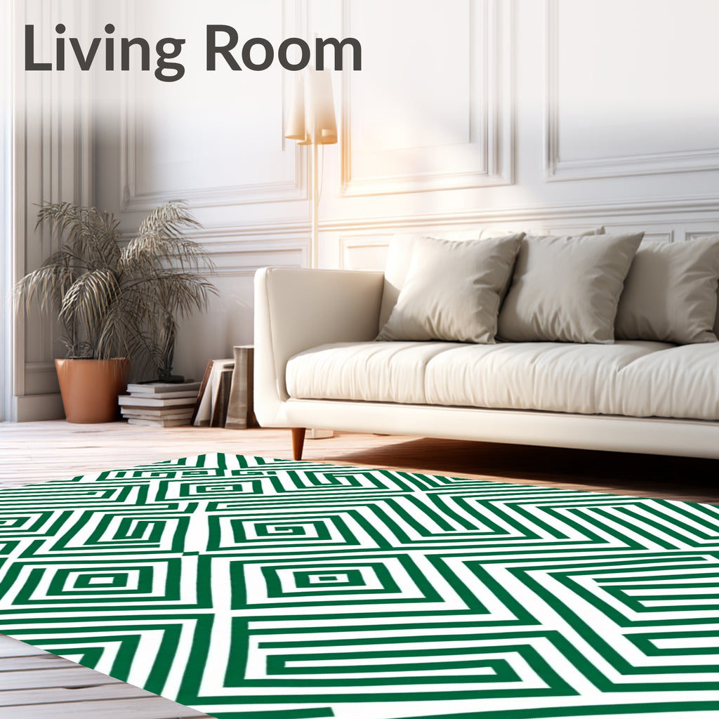 Geometric Maze Pattern Rug