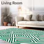 Geometric Maze Pattern Rug