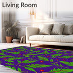 Foliage Print With Red Berries Rug