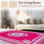 Geometric Burst Mandala Pattern Rug