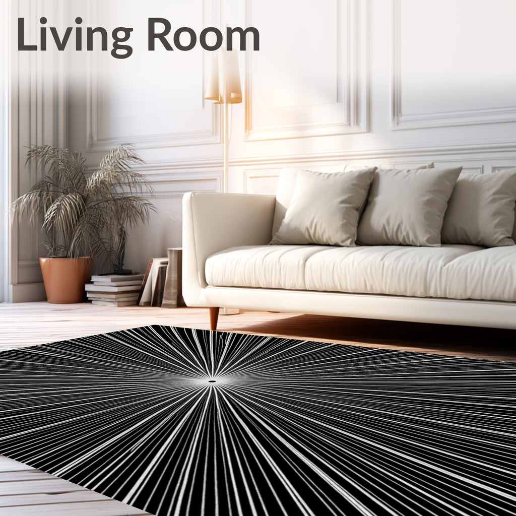 Abstract Starburst Radial Design Rug