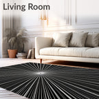 Abstract Starburst Radial Design Rug