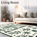 Dark Green Festive Foliage Holiday Rug