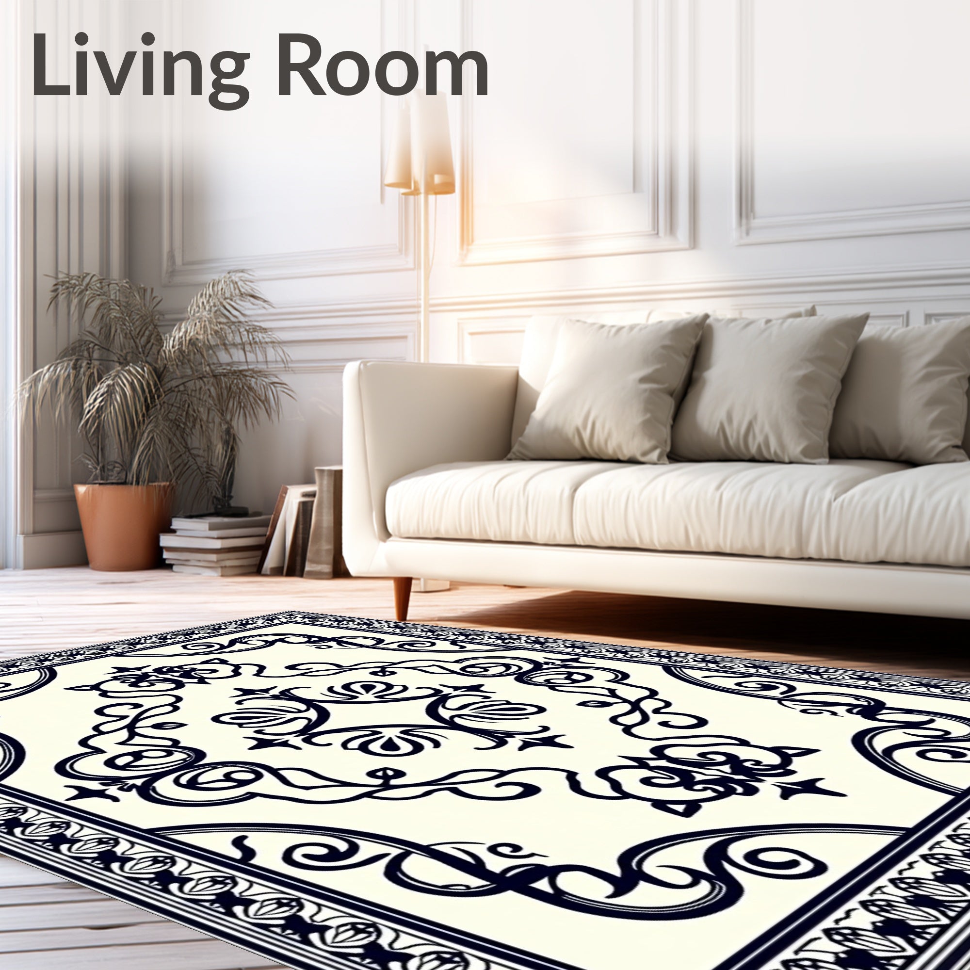 Classic Orante Floral Bordered Rug