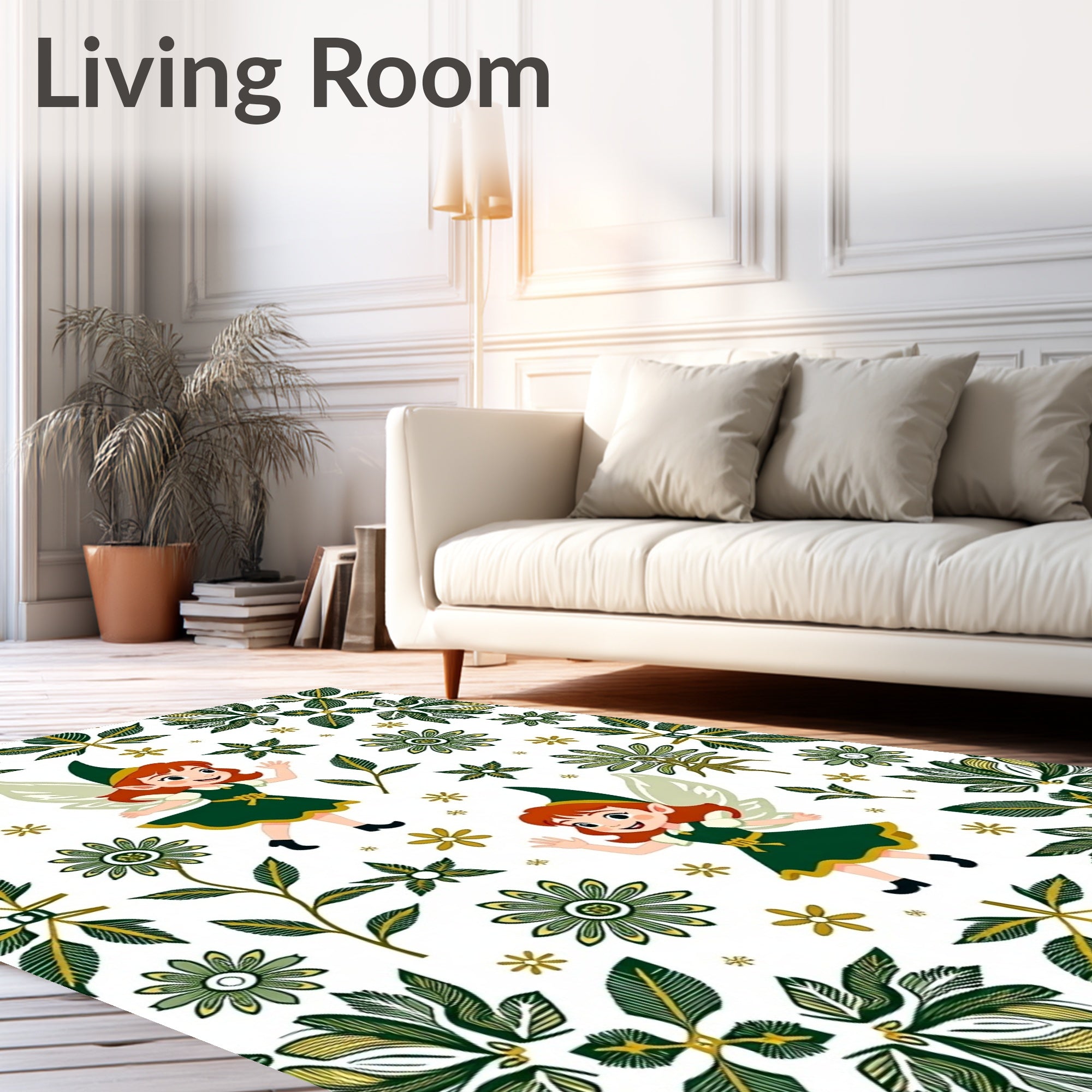Whimsical Fairy Forest Pattern Rug