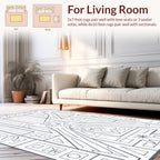 Geometric Abstract With Organic Swirls Rug