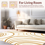 Gold Swirls Dynamic Pattern Rug