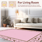 Ornate Flourish With Heart Design Rug