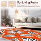 Bold Graphic Floral Pattern Rug