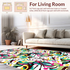 Abstract Floral Spray Pattern Rug
