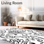 Classic Floral Scrollwork Pattern Rug