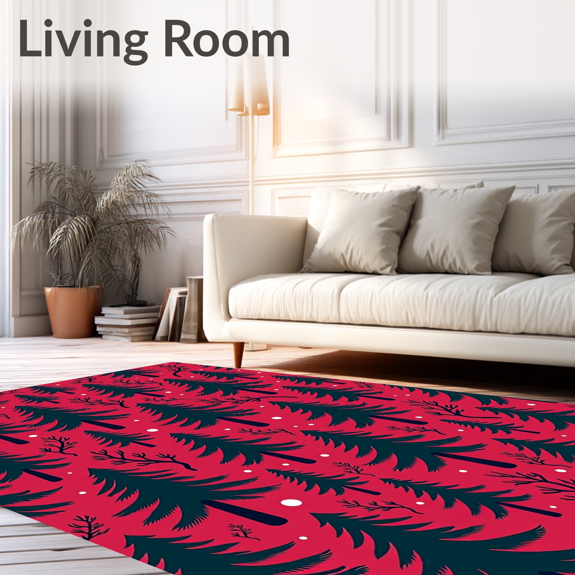 Deep Forest Silhouette Pattern Rug