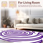 Purple Swirl Abstract Pattern Rug