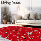 Festive Winter Tree Pattern Design Rug