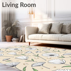 Whimsical Botanical Garden Pattern Rug