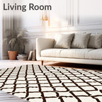Diamond Pattern Grid Design Rug