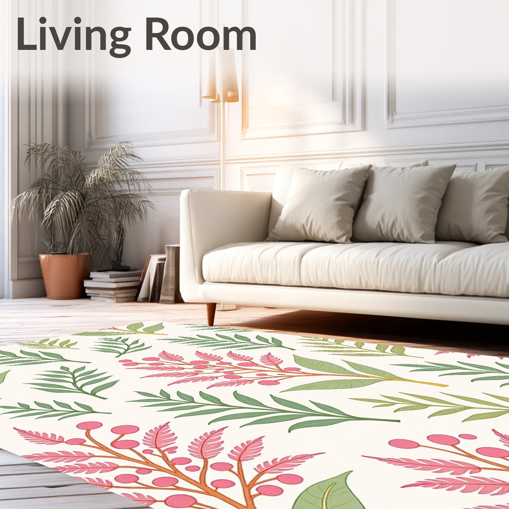 Branches And Berries Floral Whimsy Rug