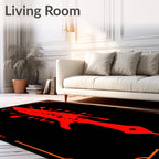 Gothic Red Blood Splatter Blade Rug