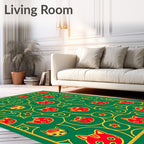 Whimsical Cat Face Pattern Rug
