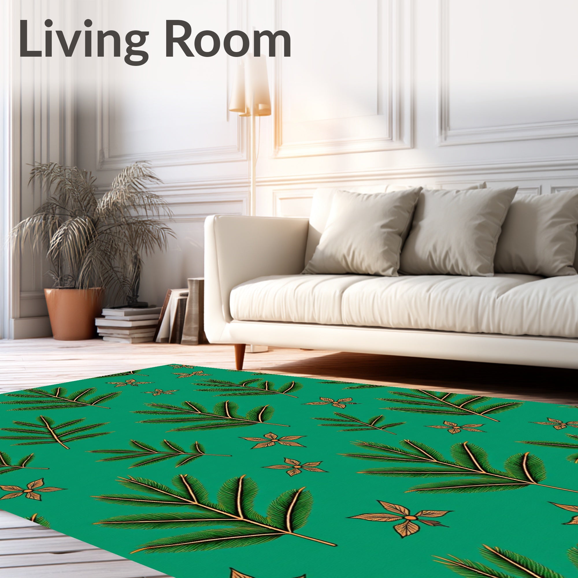 Foliage Floral Tropical Pattern Rug