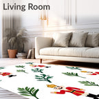 Nutcracker Festive Foliage Print Rug