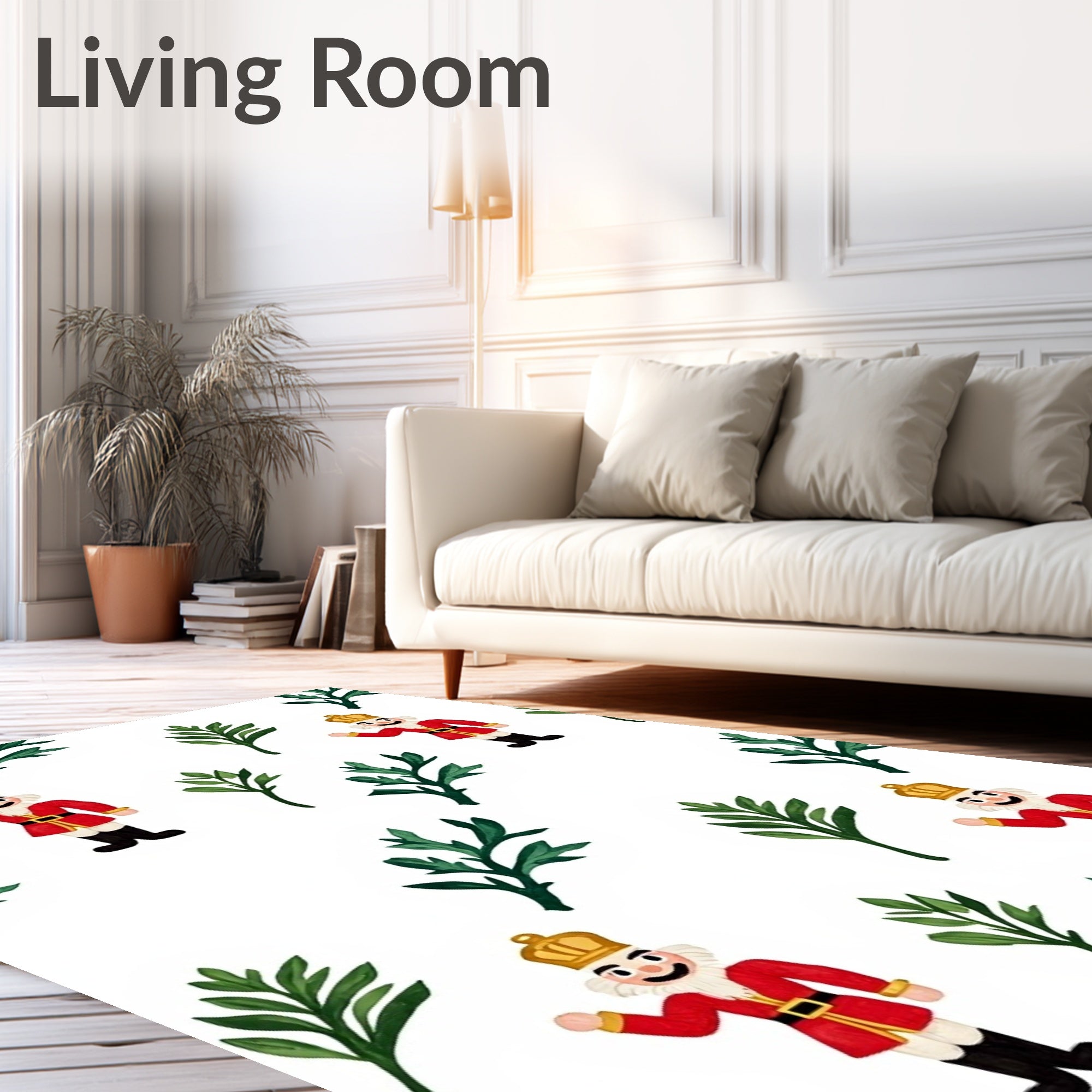Nutcracker Festive Foliage Print Rug