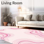Pink Agate Swirl Pattern Rug