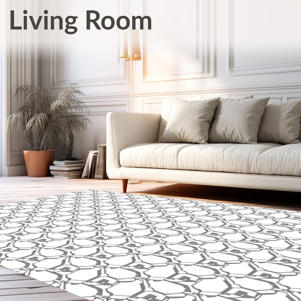 Durable Interlocking Geometric Pattern Rug