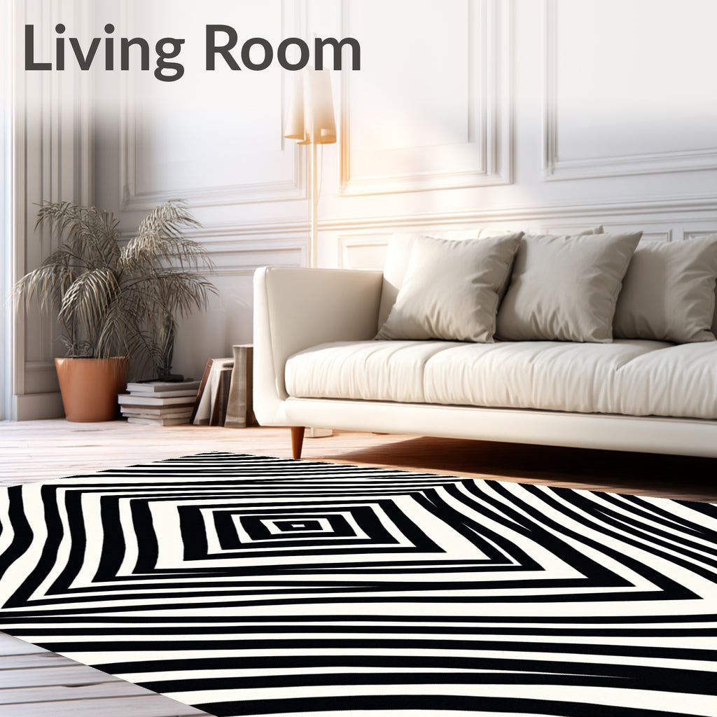 Optical Illusion Diamond Stripe Rug