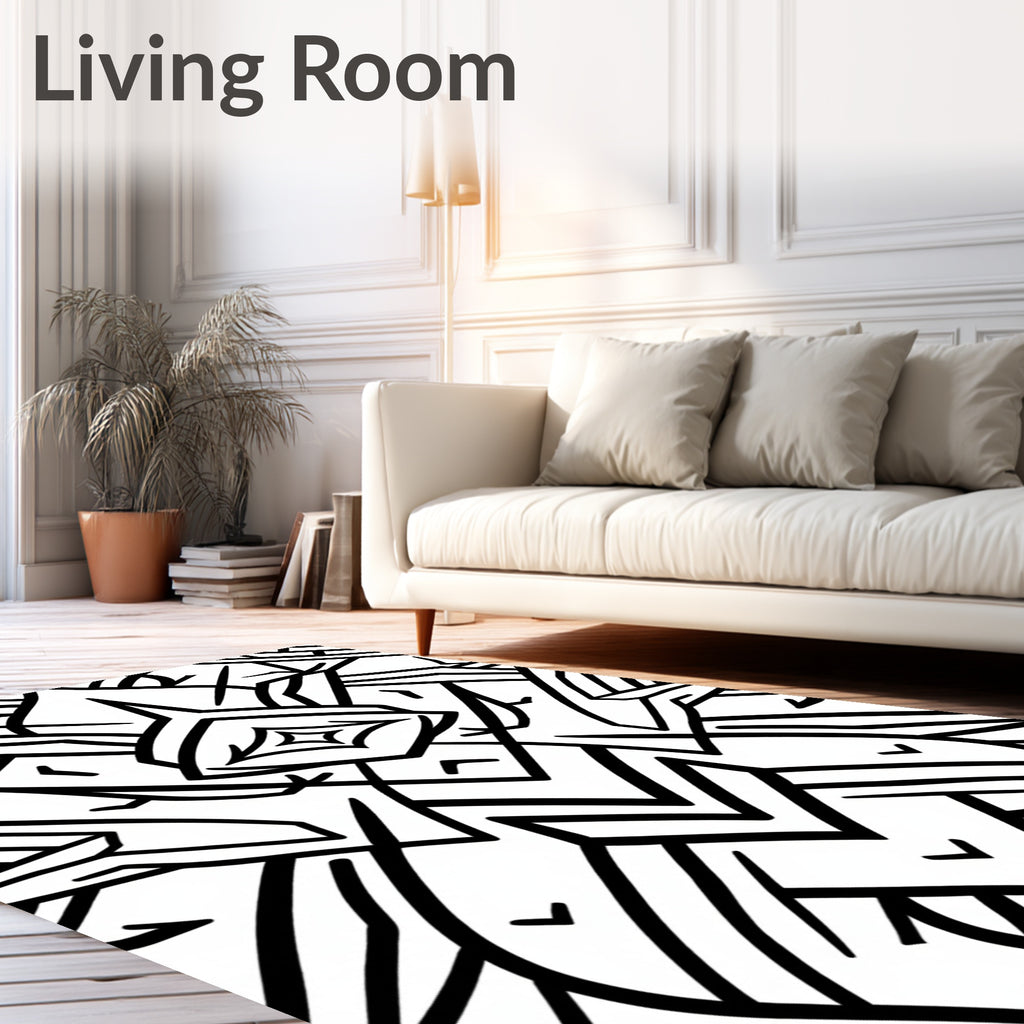 Bold Geometric Art Deco Pattern Rug