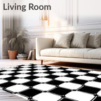 Checkerboard Pattern Graphic Rug