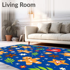Gingerbread Man Star Pattern Rug