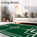 Grassy Field Geometric Pattern Rug