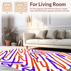 Vivid Abstract Zigzag Lines Rug