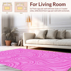 Abstract Pink Swirl Pattern Rug
