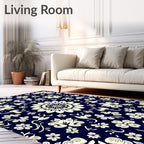 Floral Mandala Patterned Ground Rug