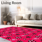 Floral Swirl Pattern Design Rug