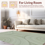 Modern Abstract Concentric Circles Rug