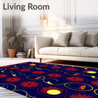 Bold Floral With Abstract Elements Design Rug