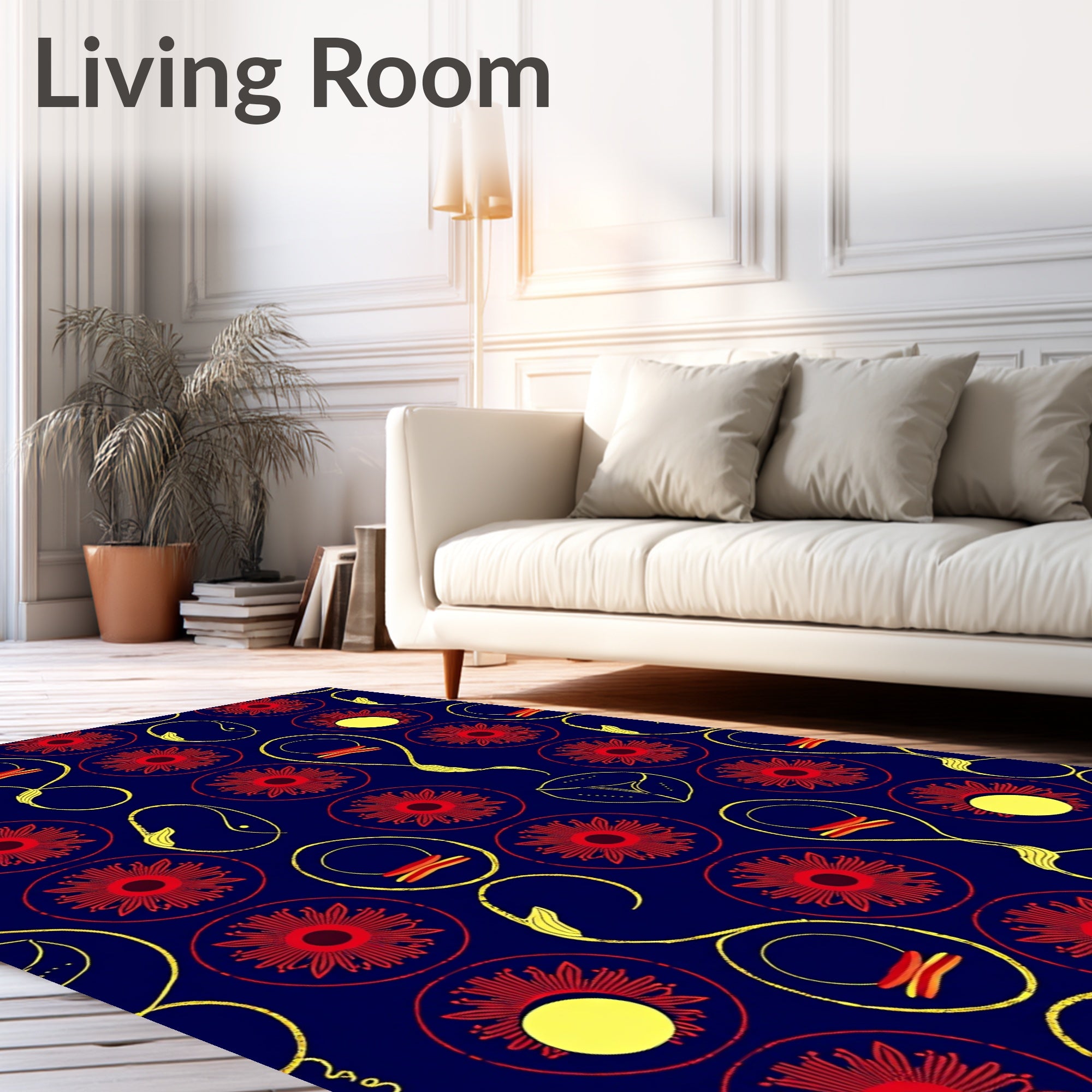 Bold Floral With Abstract Elements Design Rug