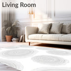 Grey Wood Slice Pattern Rug