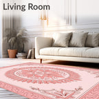 Ornate Floral Mandala Design Rug