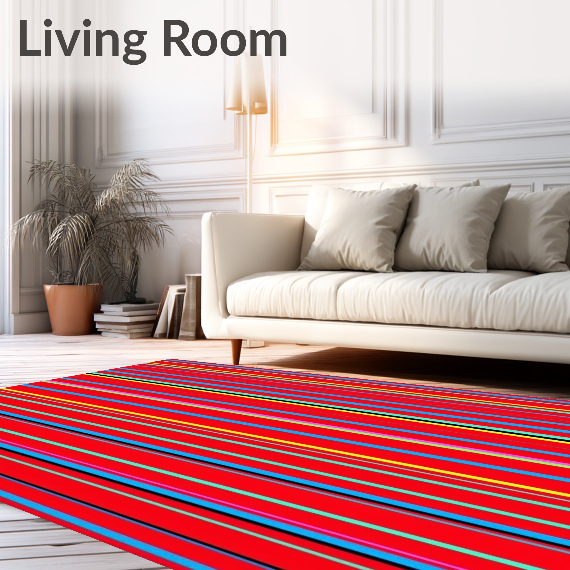 Bold Vertical Stripe Pattern Rug