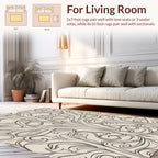 Antique Floral Scroll Pattern Rug