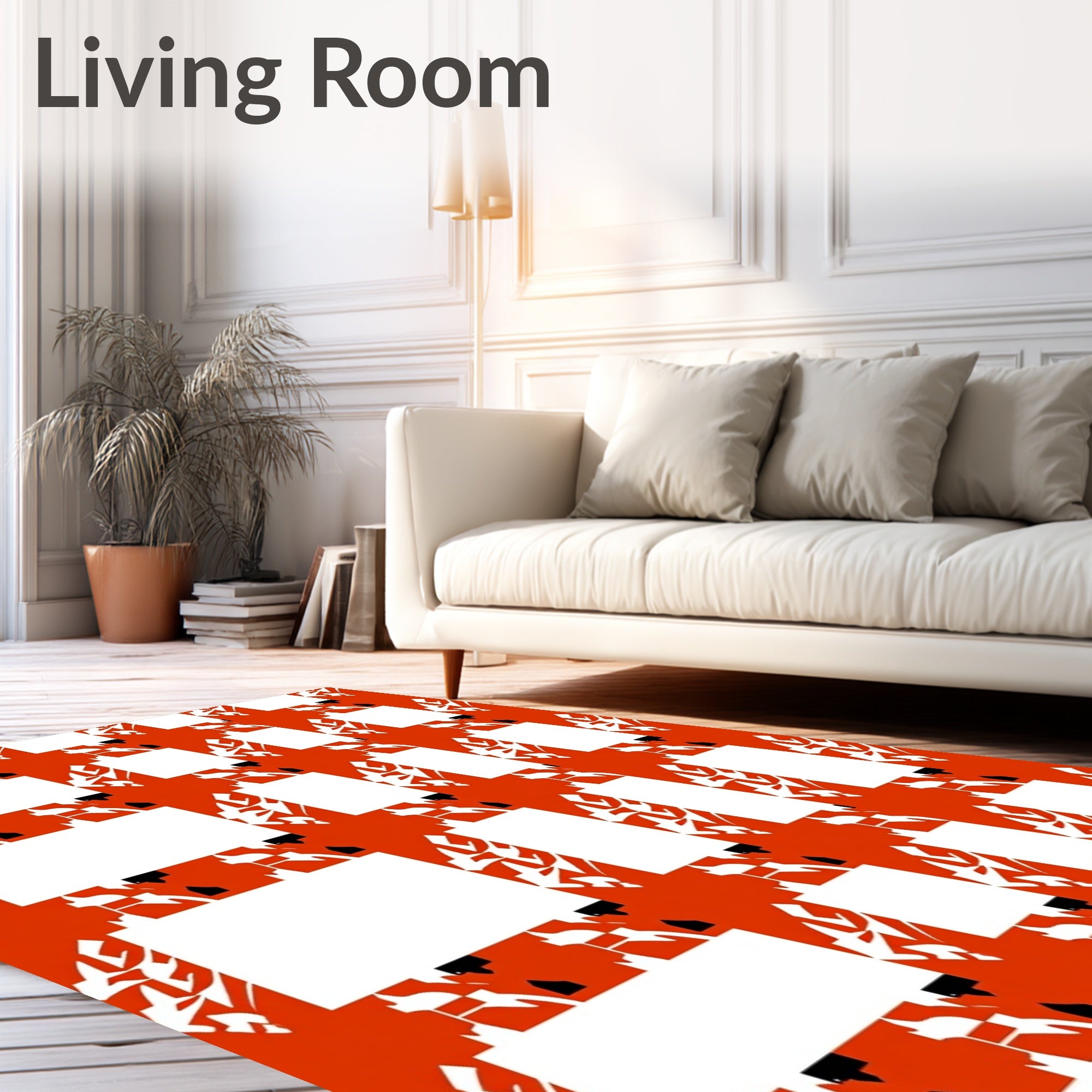 Bold Abstract Graphic Rectangle Pattern Rug