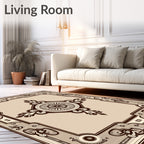 Vintage Ornamental Frame Design Rug