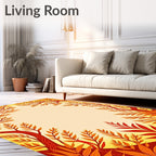 Autumn Tree Canopy Border Design Rug