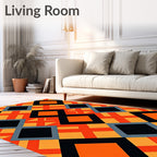 Bold Geometric Diamond Pattern Rug